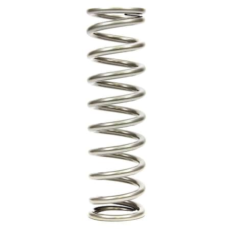 12 In. 300 Lbs Chrome Silicon Steel High Travel Coil Spring, Silver Powder Coated